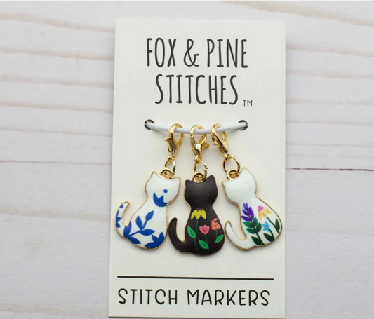 Floral Cat Stitch Markers