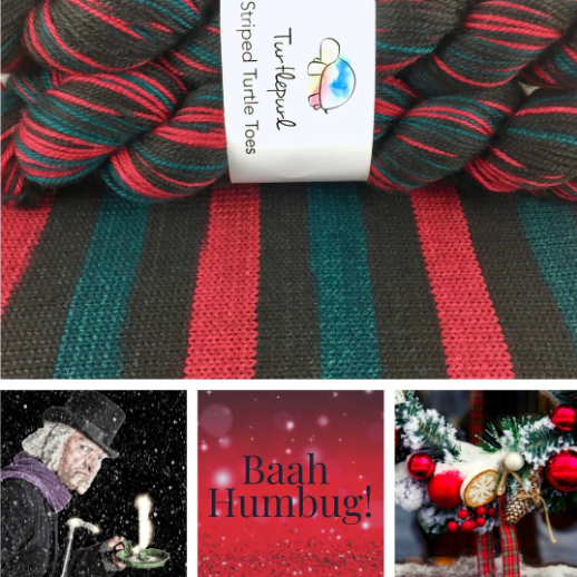 Baah Humbug! Self Striping Sock