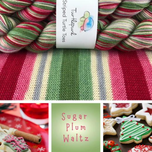 Sugar Plum Waltz Self Striping Sock
