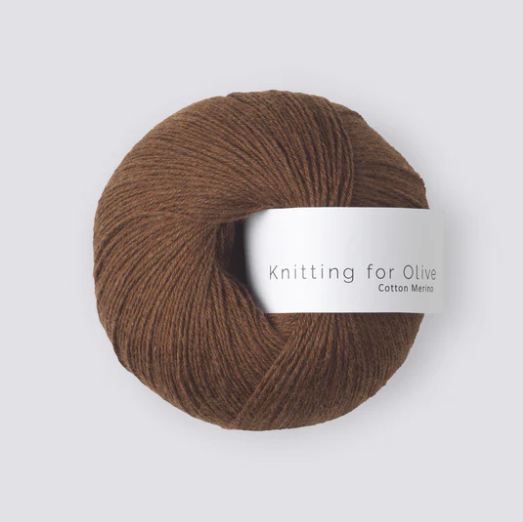 Dark Cognac Cotton Merino