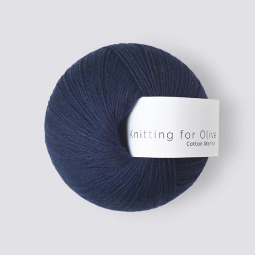 Navy Blue Cotton Merino