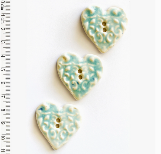 Blue Heart Buttons