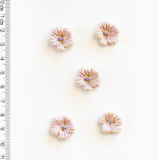 Pink Purple Flower Buttons