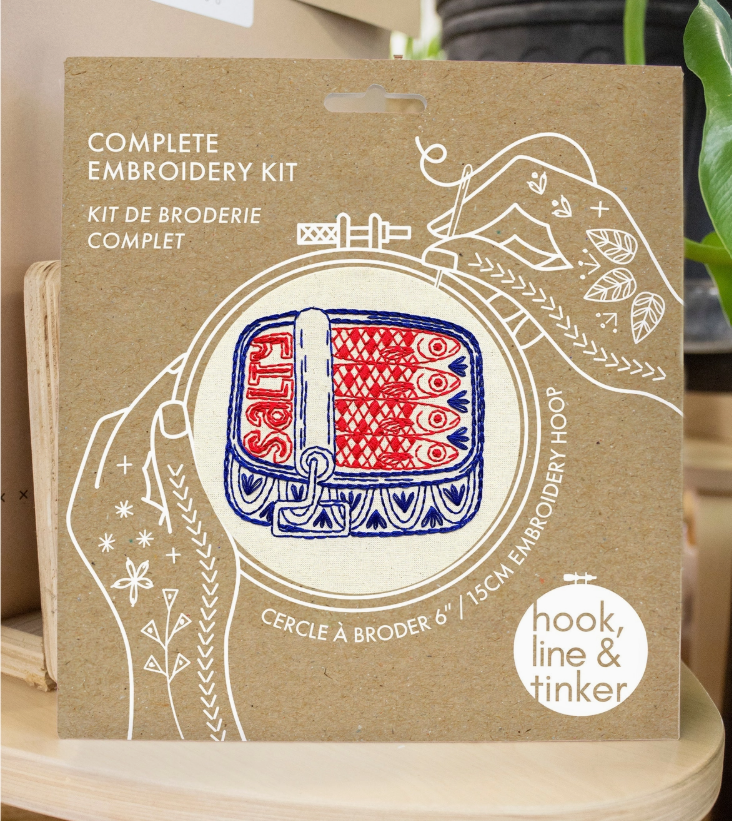 Sardines Complete Embroidery Kit