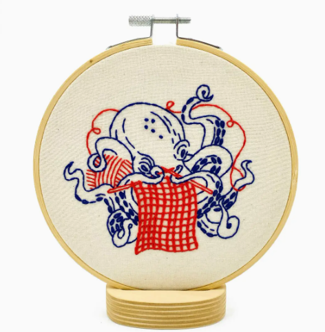 Octopus Knitting Complete Embroidery Kit