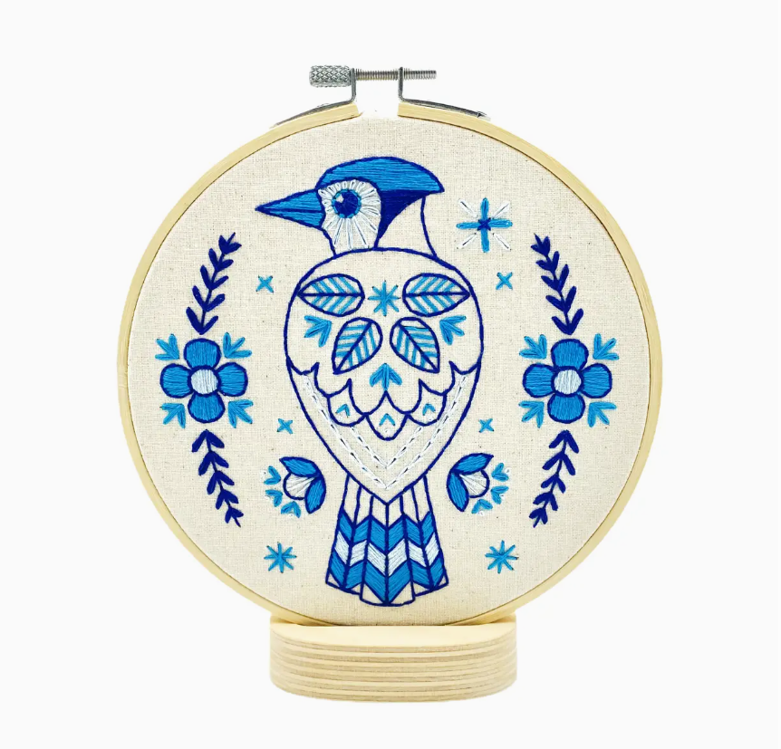 Blue Jay Complete Embroidery Kit