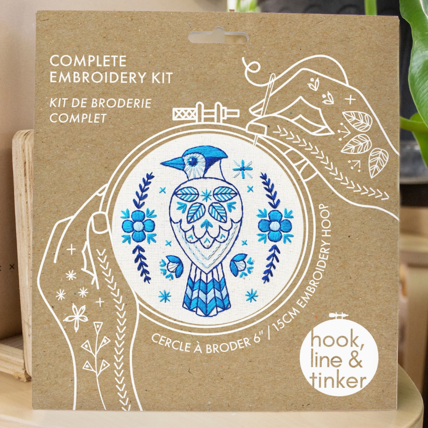 Blue Jay Complete Embroidery Kit