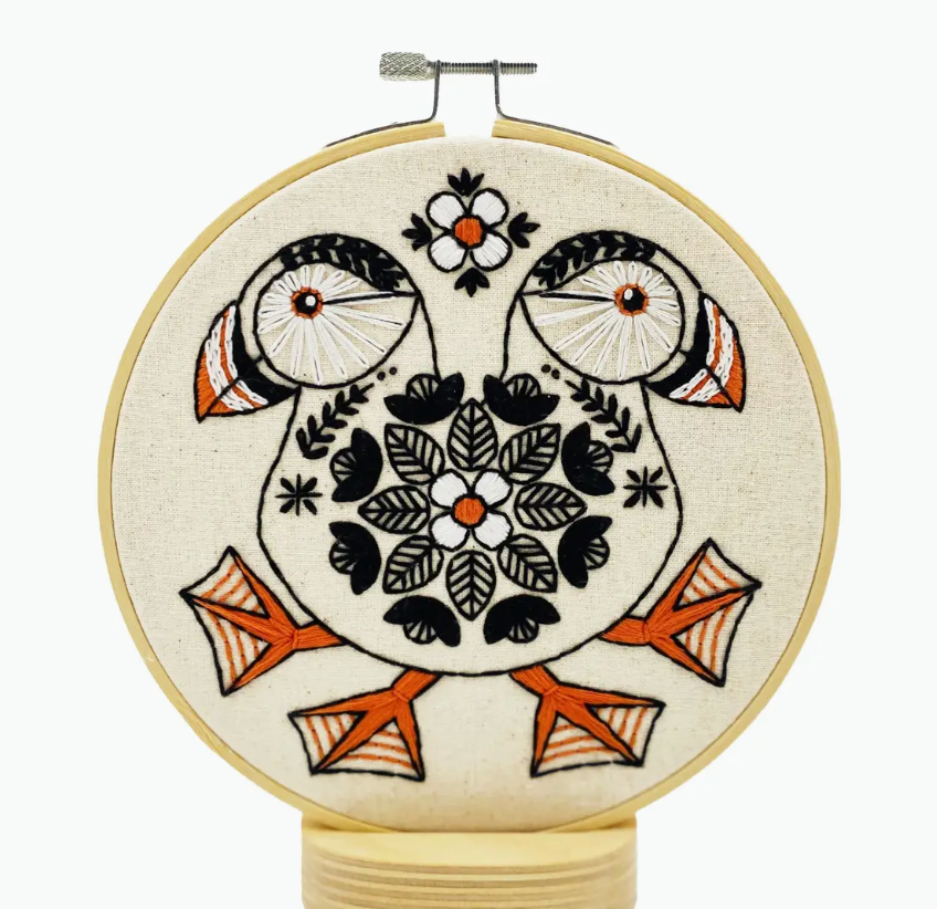 Puffin Complete Embroidery Kit