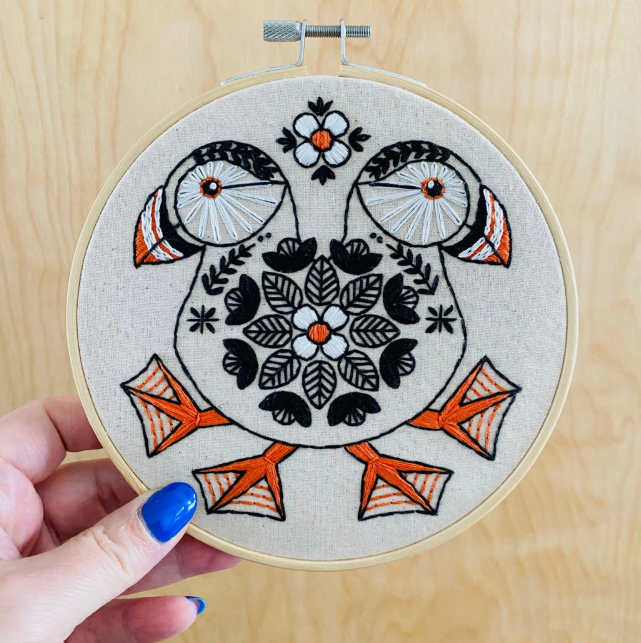 Puffin Complete Embroidery Kit