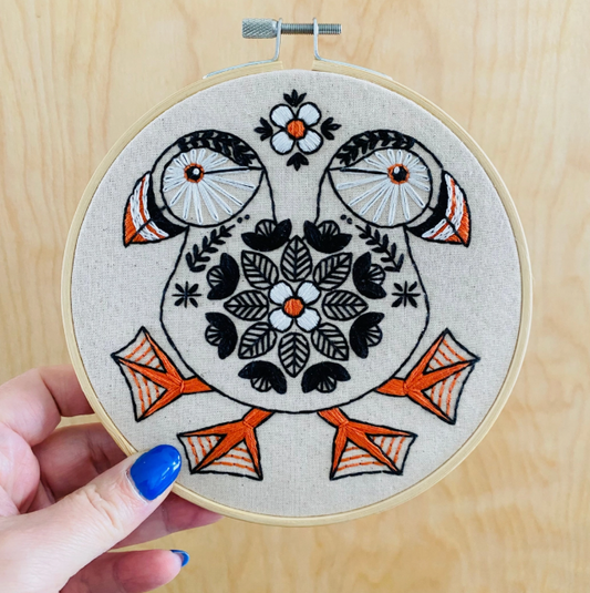 Puffin Complete Embroidery Kit
