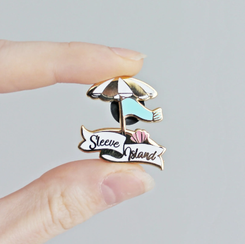 Sleeve Island Enamel Pin