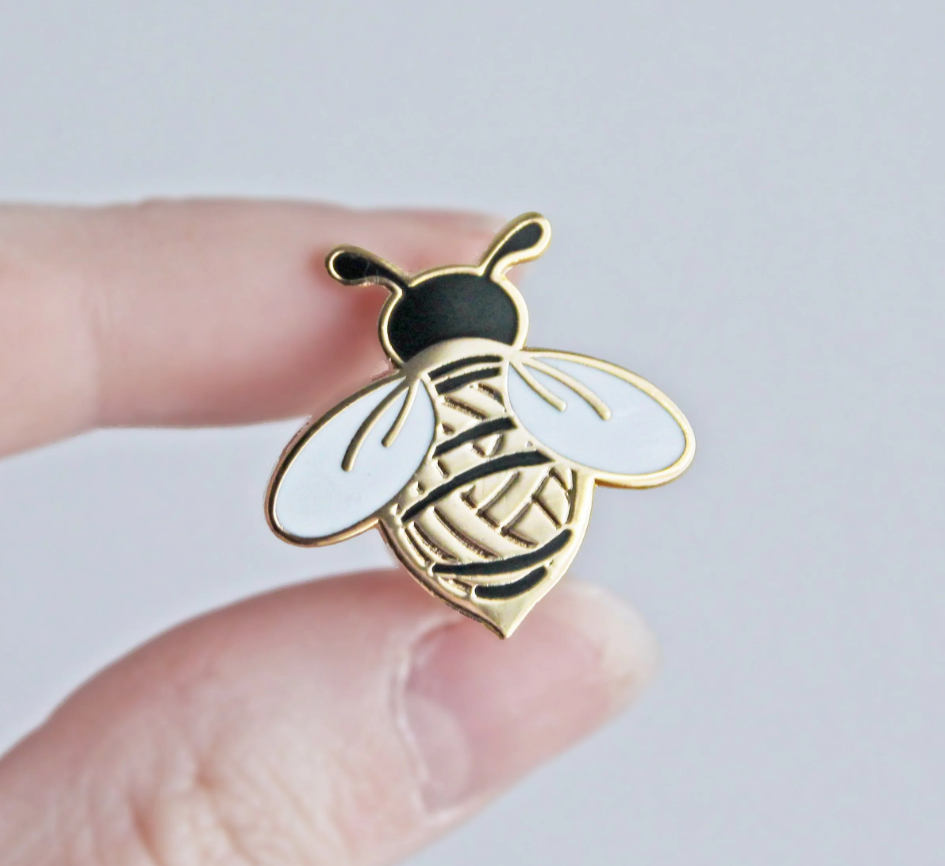 Wooly Bee Enamel Pin
