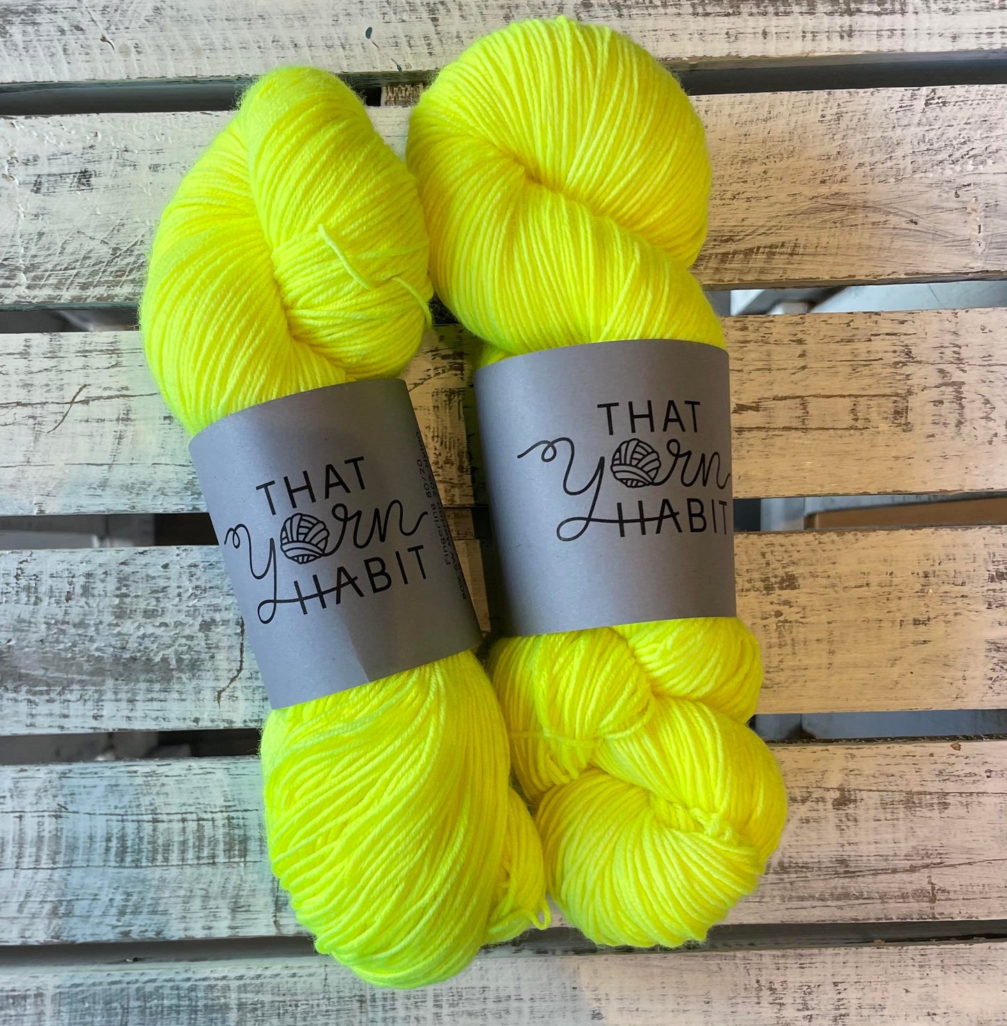 Highlighter Yellow Fingering 80/20