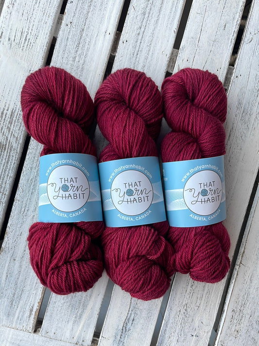 Cranberry Cushy Worsted